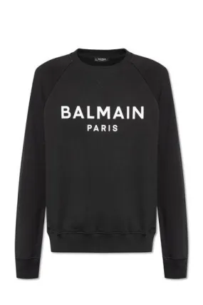 BALMAIN Signature Print Crewneck Sweatshirt