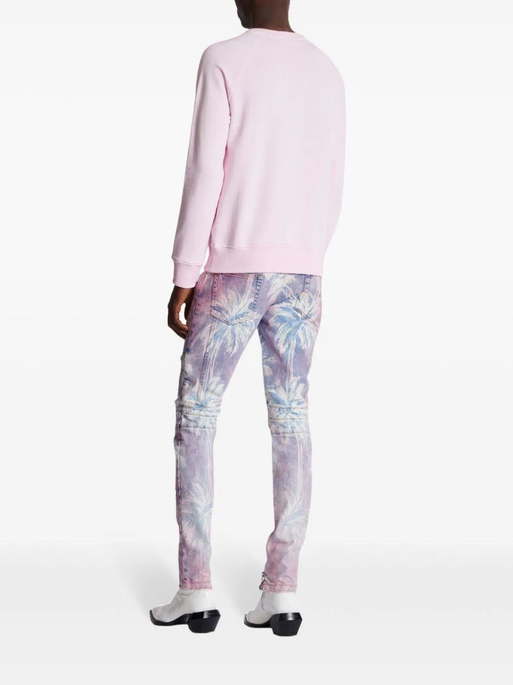 BALMAIN Signature Print Crewneck Sweatshirt