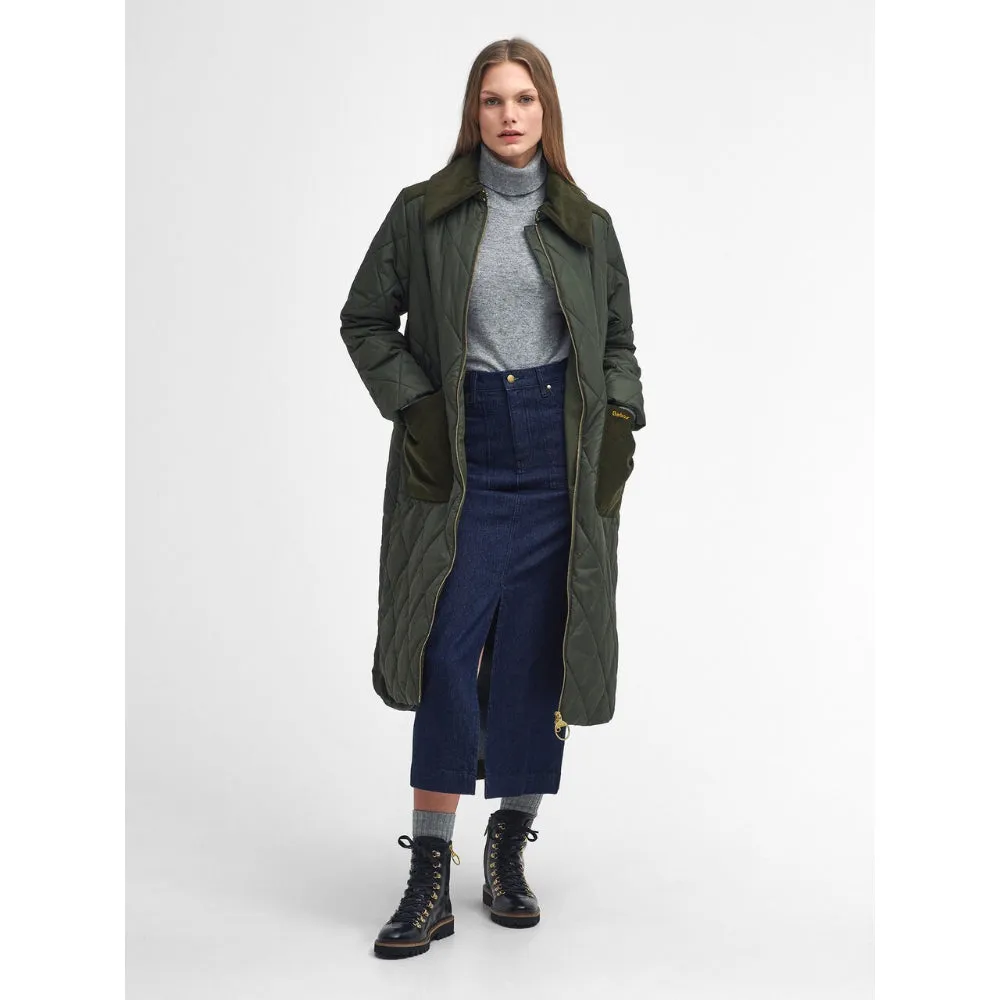 Barbour Malton Quilt Jacket In Olive/Ancient