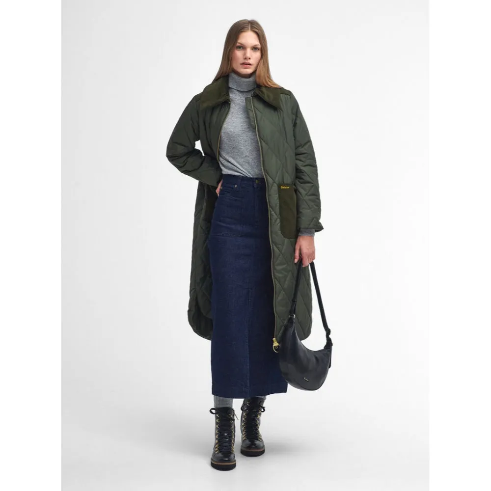 Barbour Malton Quilt Jacket In Olive/Ancient