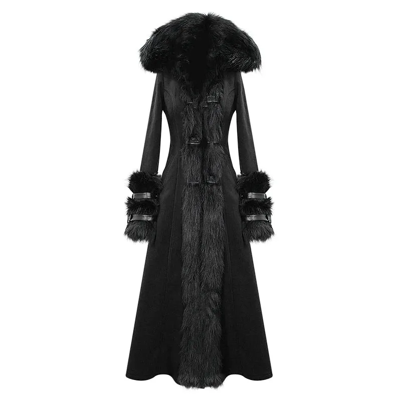 Baroness Long Gothic Faux Fur Coat