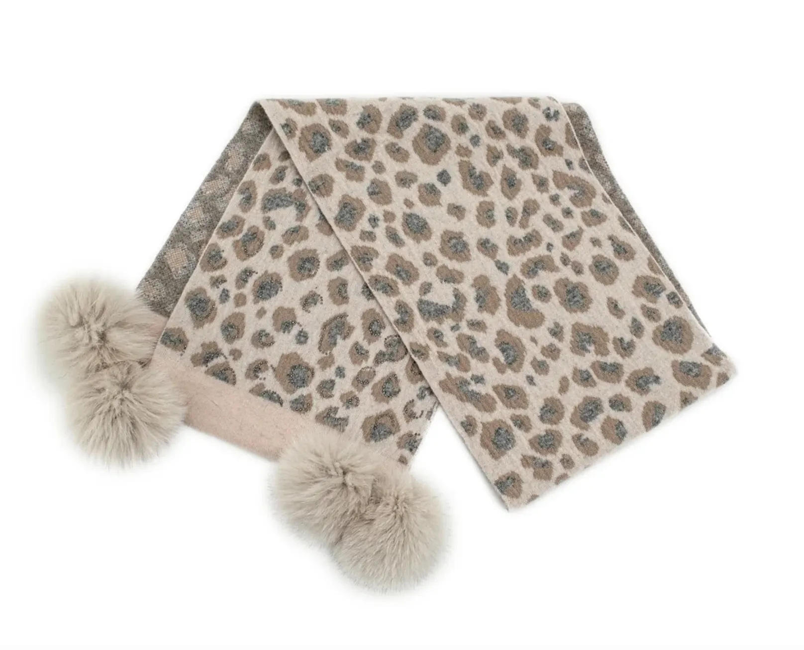 Beige Animal Print Hat