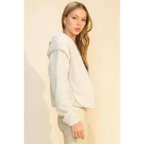 Beige Faux Fur Jacket