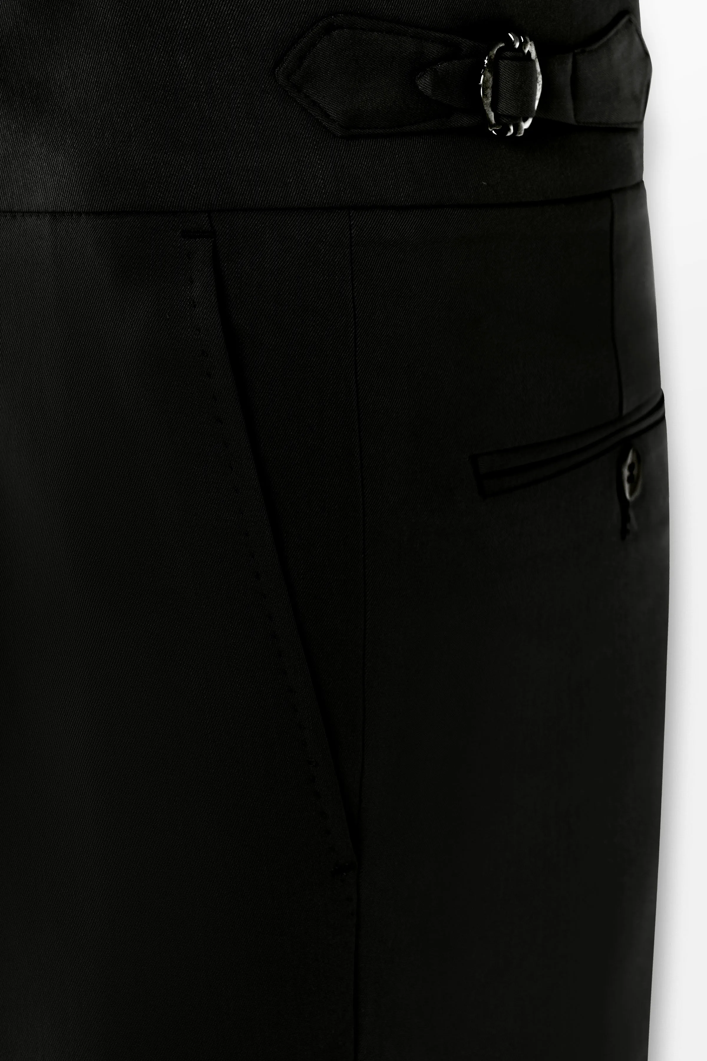 Black Italian Tailored Classic Pants