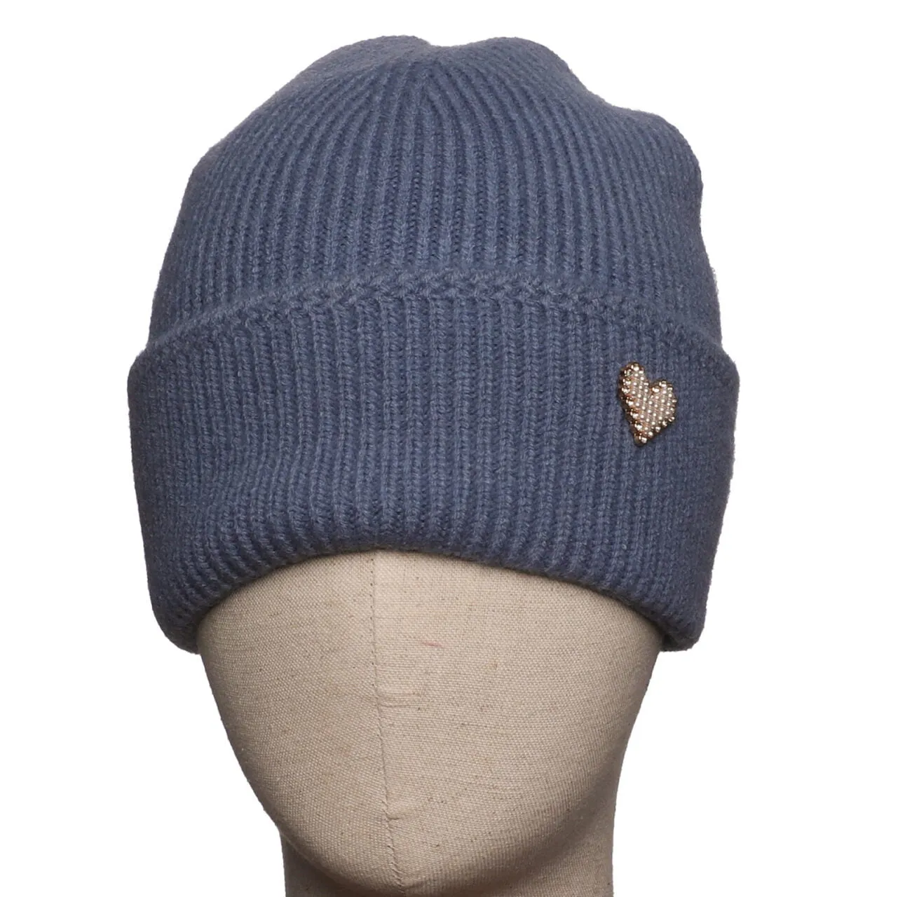 Blue Heart Beanie