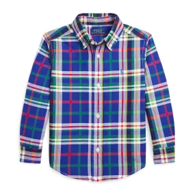 Blue Plaid Cotton Shirt