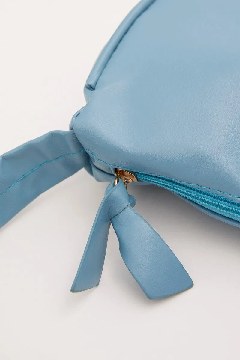 Blue Shoulder Baguette Bag