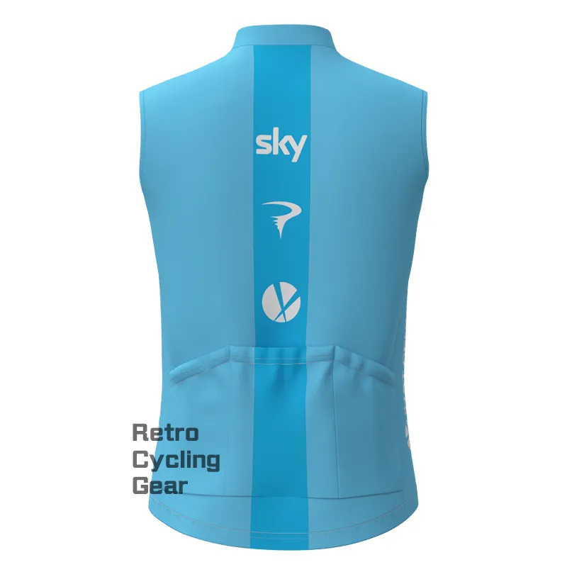Blue sky Fleece Retro Cycling Vest
