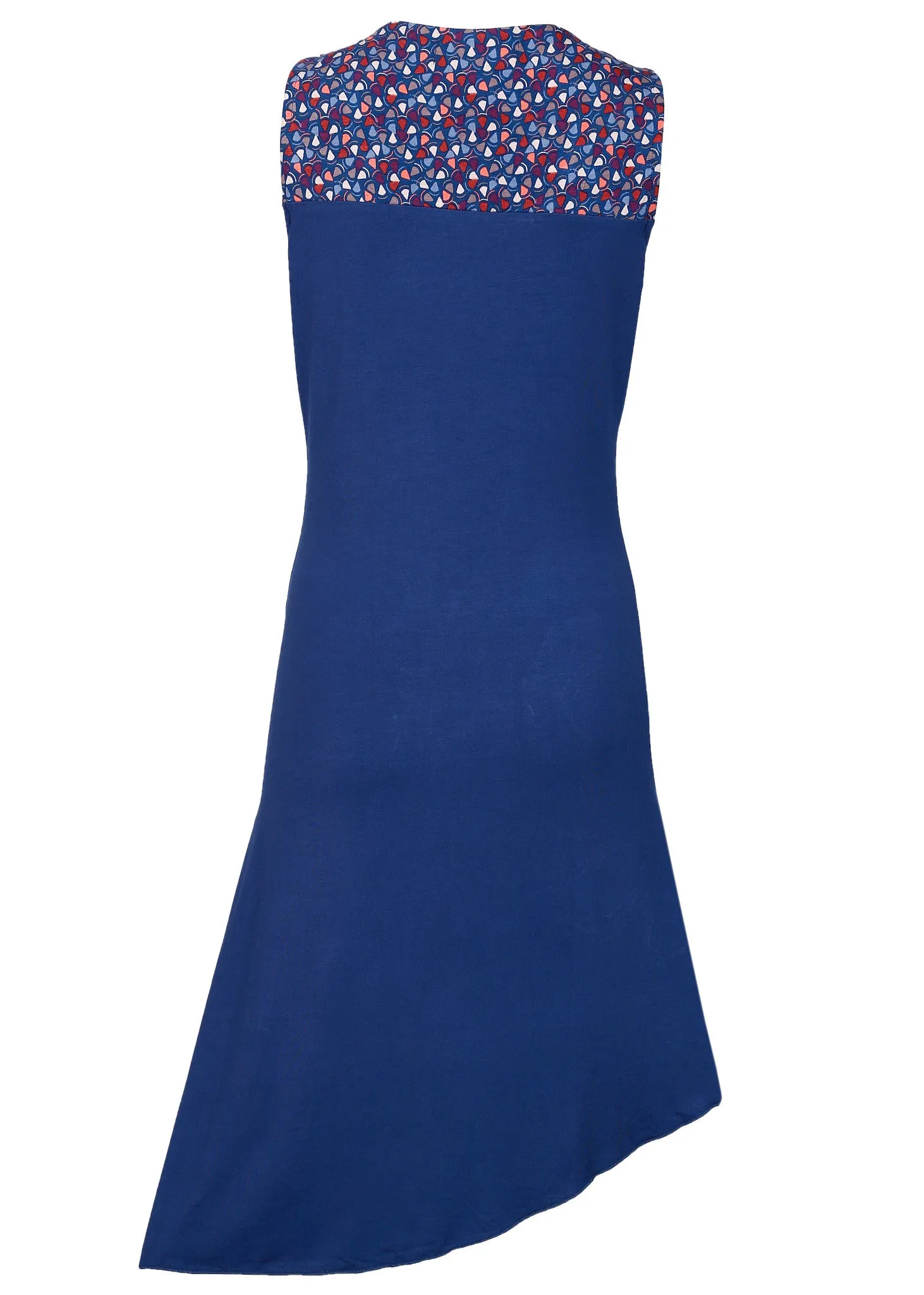 blue-sleeveless-dress-with-colorfull-print-in-back