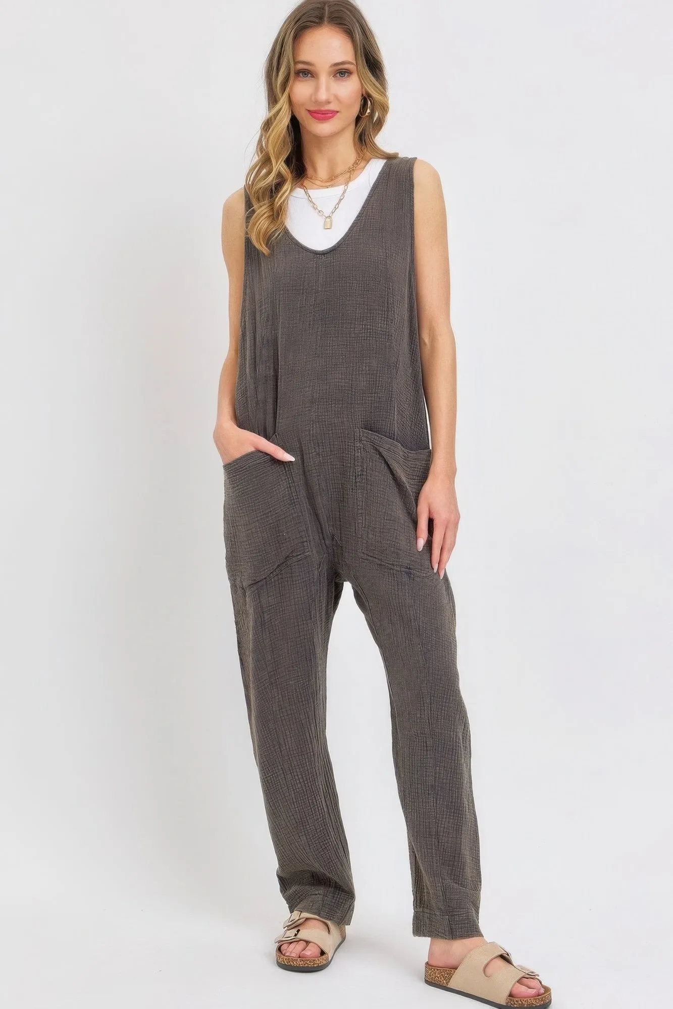 Blue Zone Planet |  Mineral Washed Summer Jumpsuit