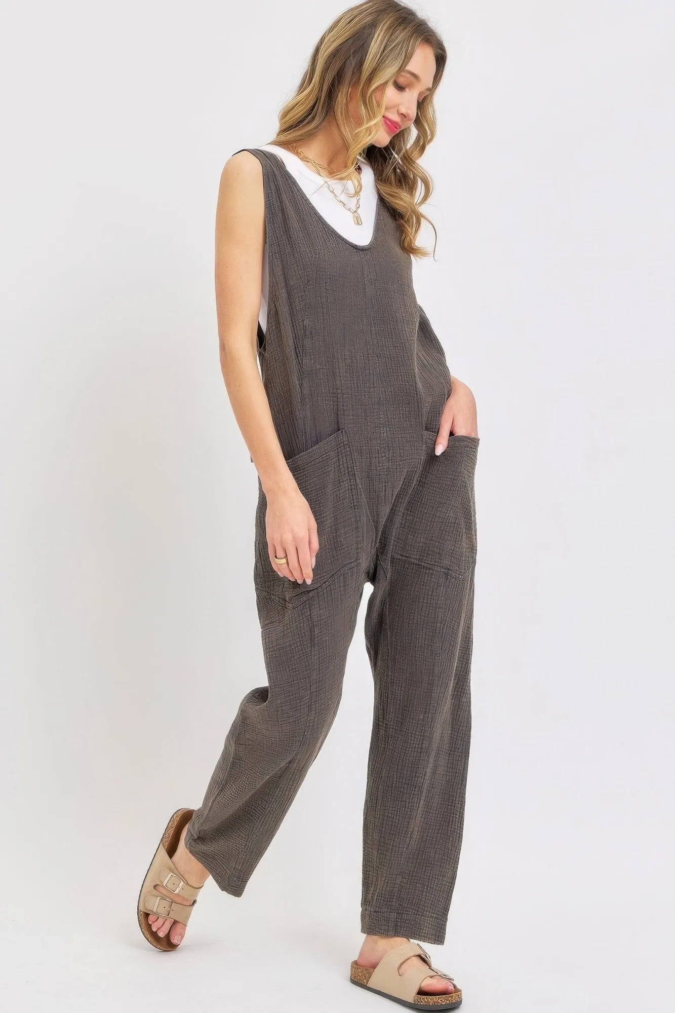 Blue Zone Planet |  Mineral Washed Summer Jumpsuit