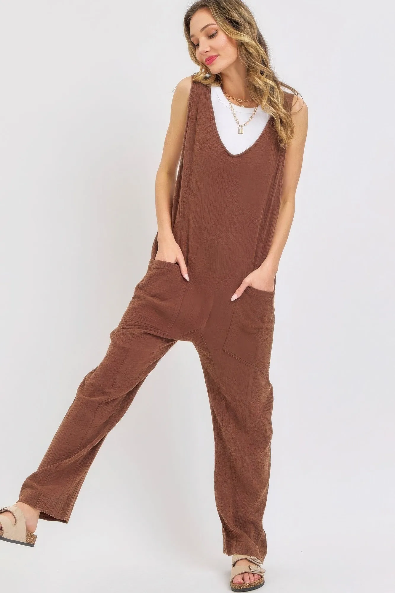 Blue Zone Planet |  Mineral Washed Summer Jumpsuit