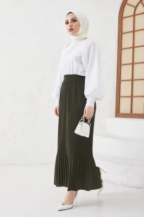 BNG Women - Pleated Hijab Skirt Khaki - Clermont
