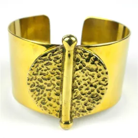 Bomb Casing Embossed Medallion Cuff Craftworks Cambodia