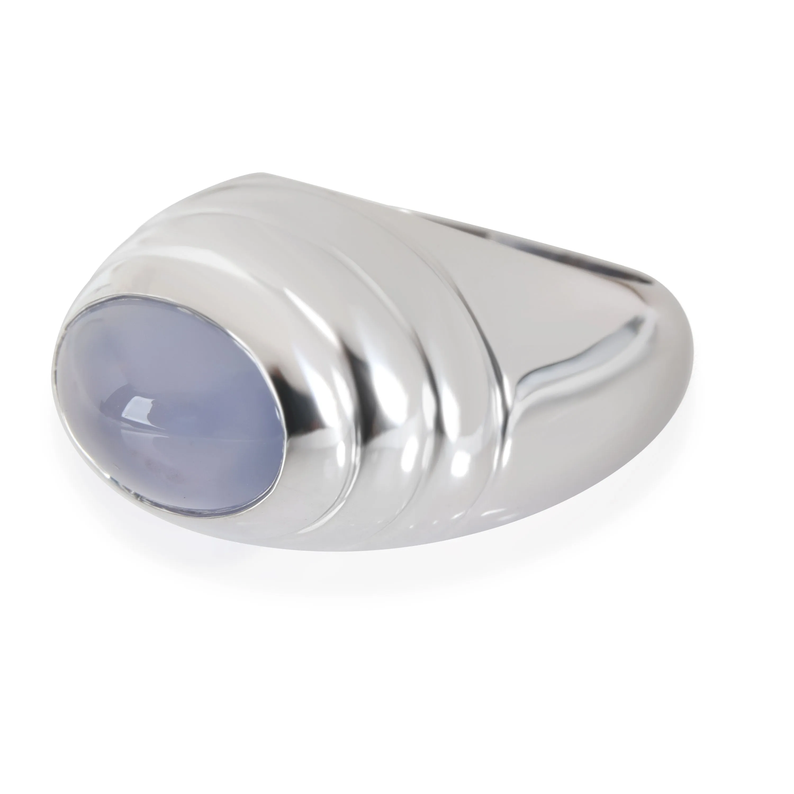Boucheron Jaipur Chalcedony Fashion Ring in 18k White Gold