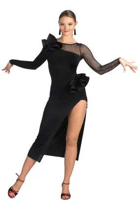 Broadway Frill Dress in Black