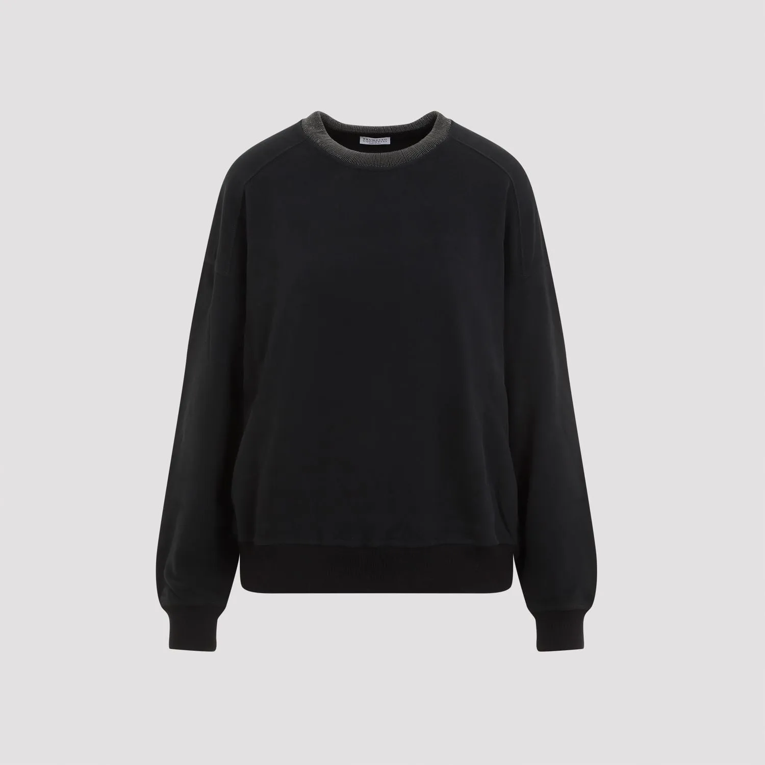 BRUNELLO CUCINELLI Luxury Cotton Crewneck Sweater - Black