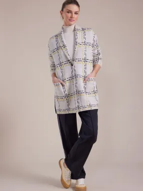 Brushed Check Coat