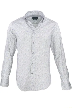 Bugatchi OoohCotton Stretch Palm Print Shirt