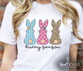 Bunny Season Shirt, Cute Easter Graphic Tee