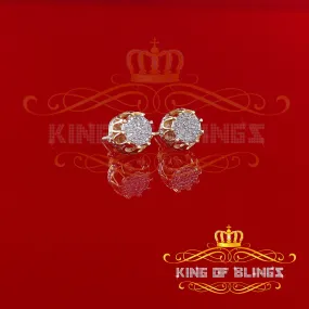 Carat Diamond Stud Earrings for Women Yellow Sterling Silver stud for men