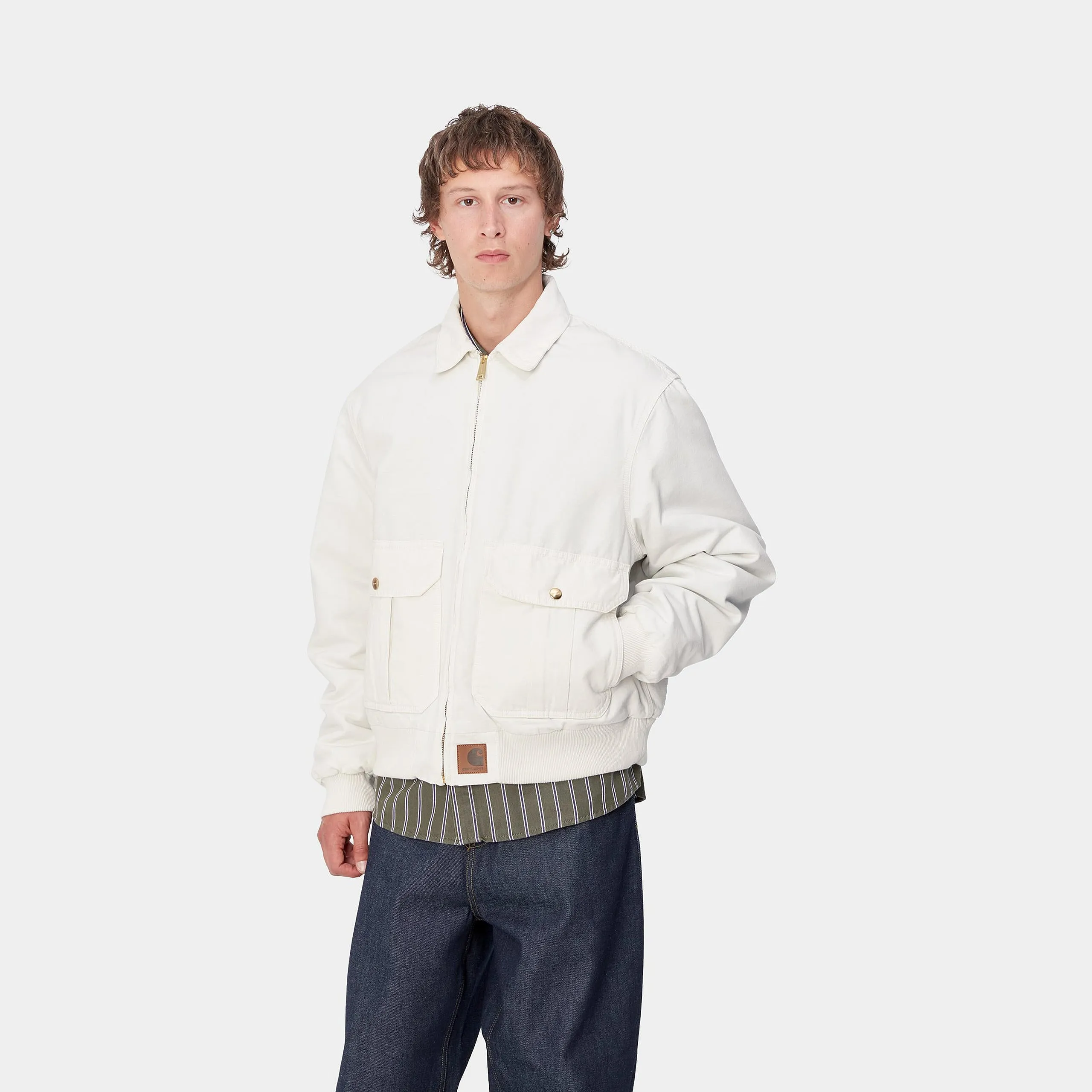 Carhartt WIP Mens Stanton Stone Dyed Jacket - Wax