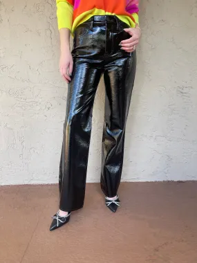 Cassie Pant - Coated Black