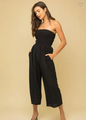 Charming Walk Smocked Jumpsuit