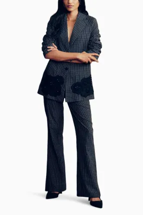 Check Embellished Pantsuit