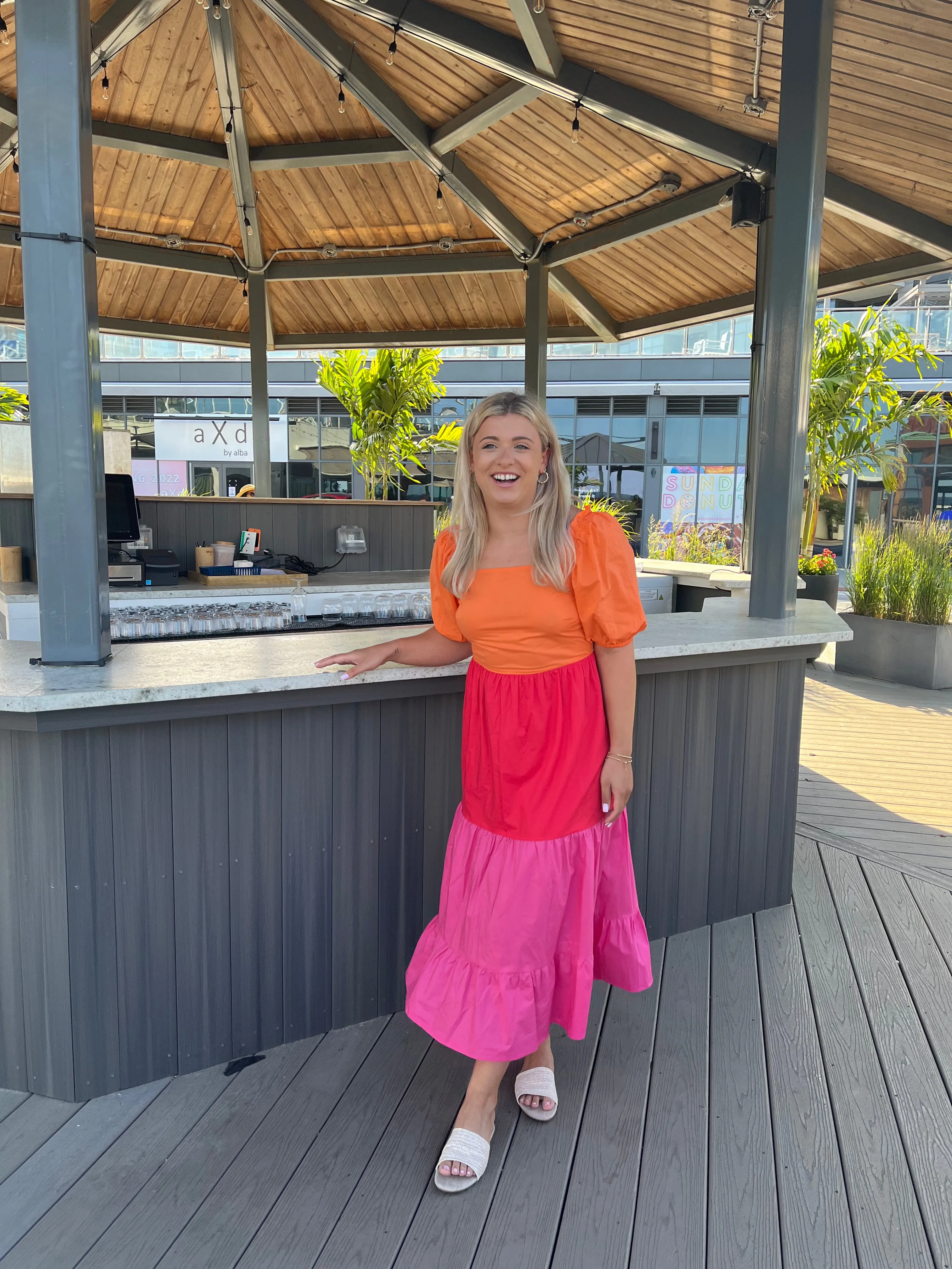 Citrus Color Block Dress