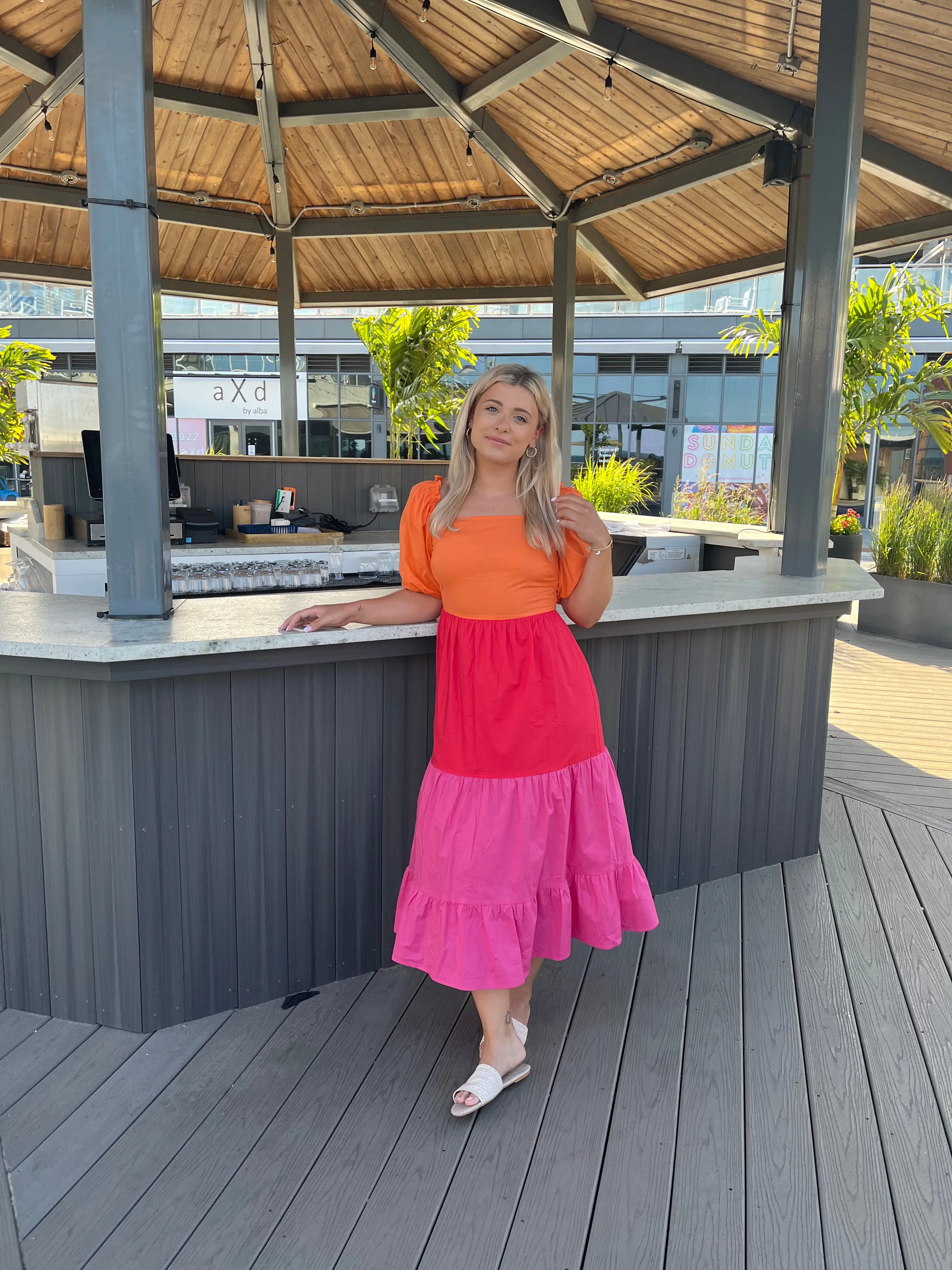 Citrus Color Block Dress