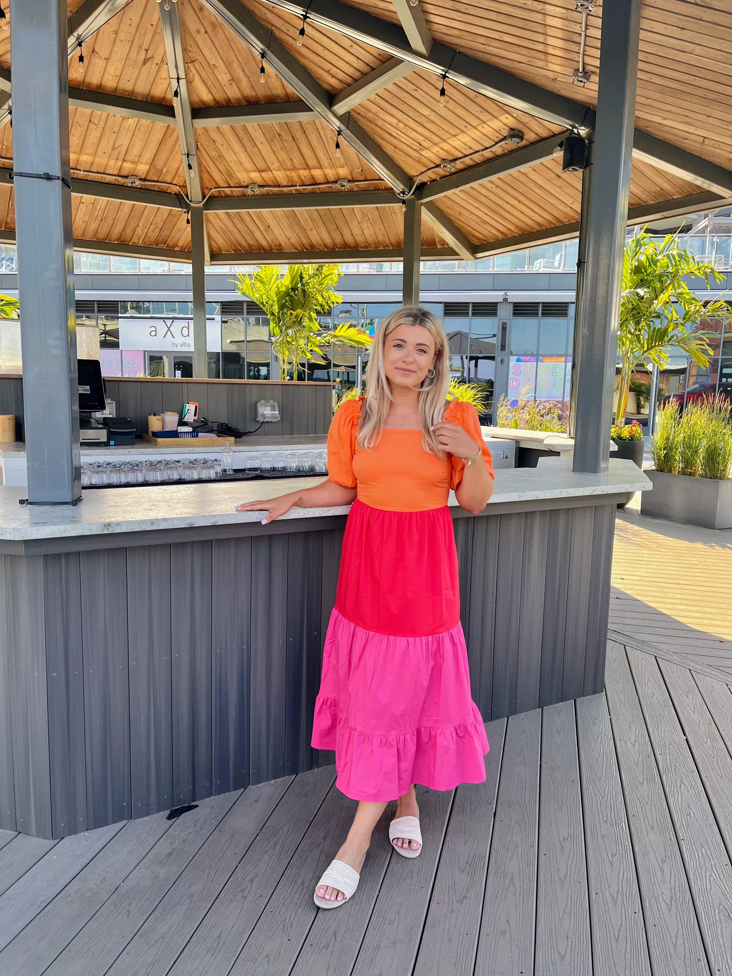 Citrus Color Block Dress