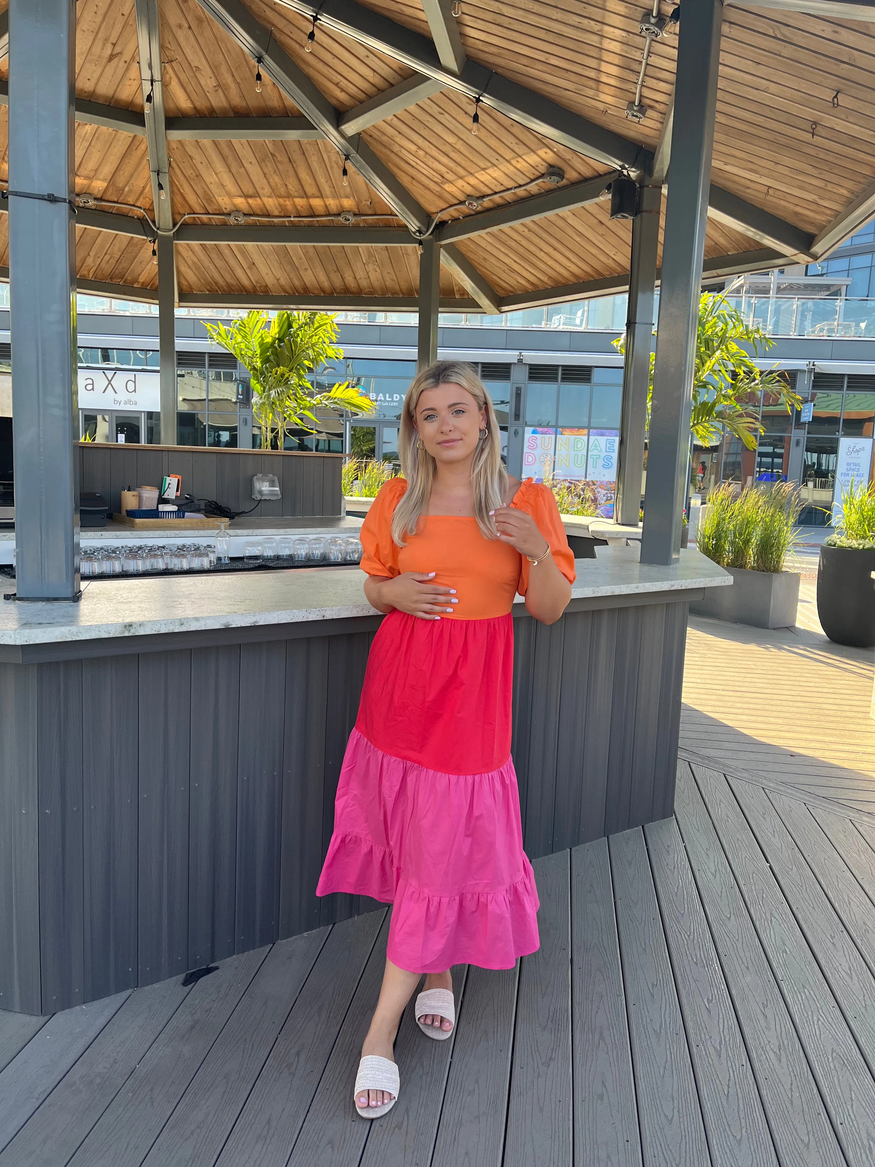 Citrus Color Block Dress