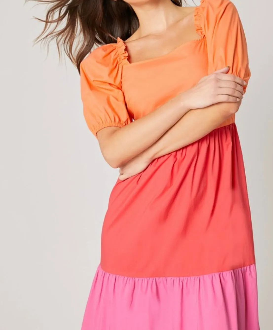 Citrus Color Block Dress