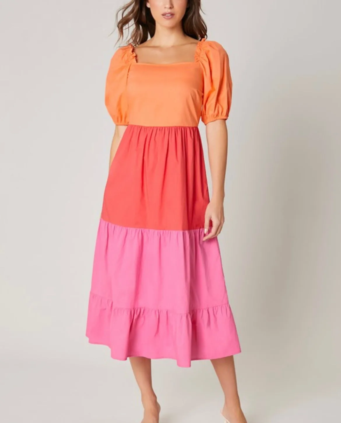 Citrus Color Block Dress