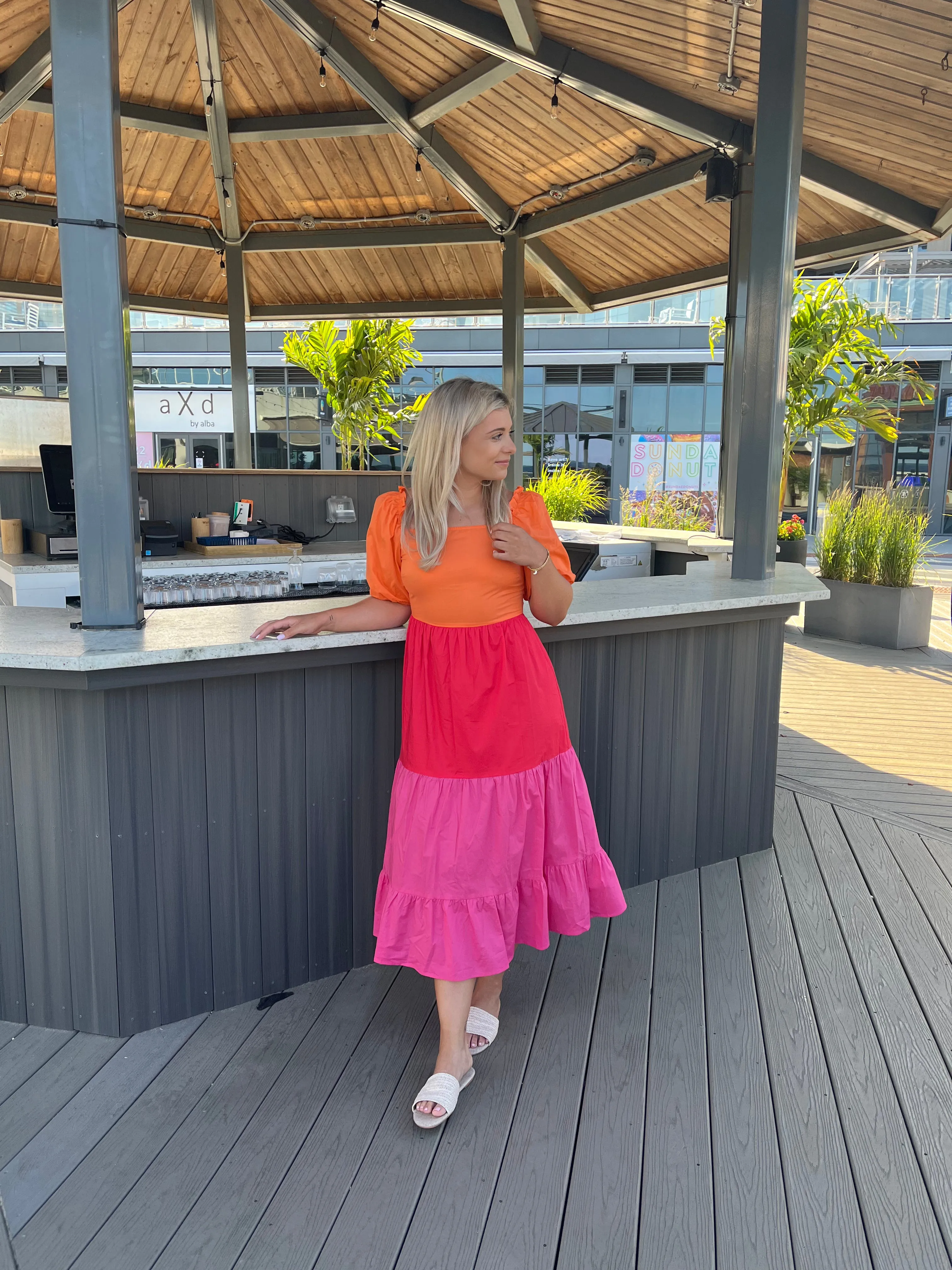 Citrus Color Block Dress