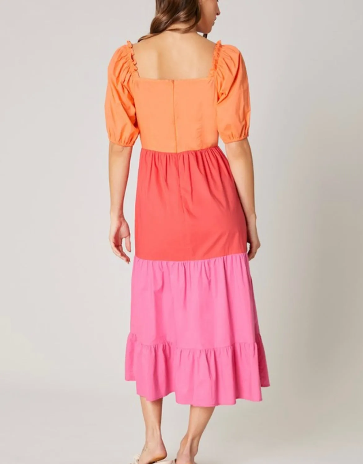 Citrus Color Block Dress