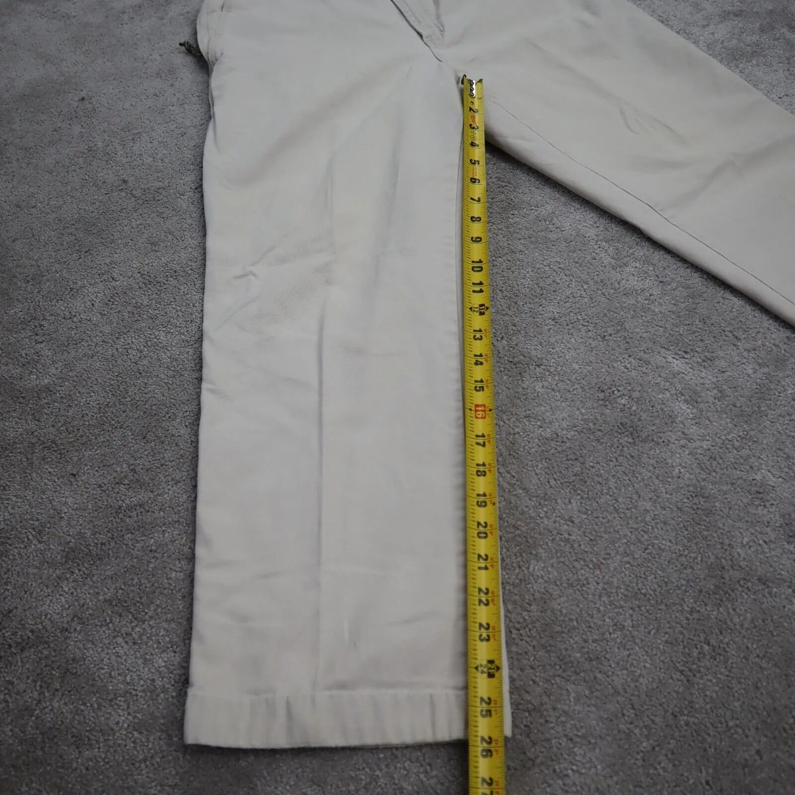 Columbia Pant Mens Size 32W Solid Light Beige Chino Outdoor 100% Cotton Pockets