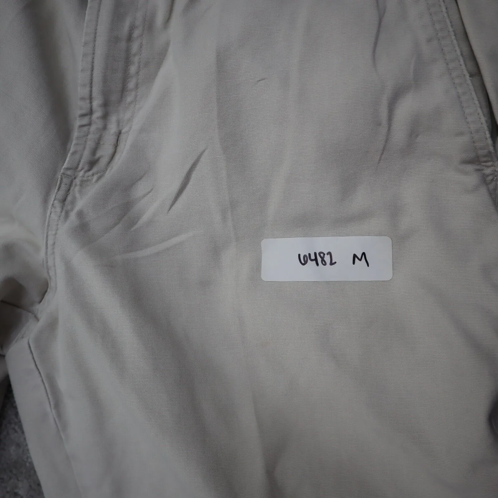 Columbia Pant Mens Size 32W Solid Light Beige Chino Outdoor 100% Cotton Pockets
