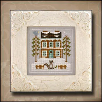 Country Cottage Needleworks - Frosty Forest - Raccoon Cabin Pattern - 1