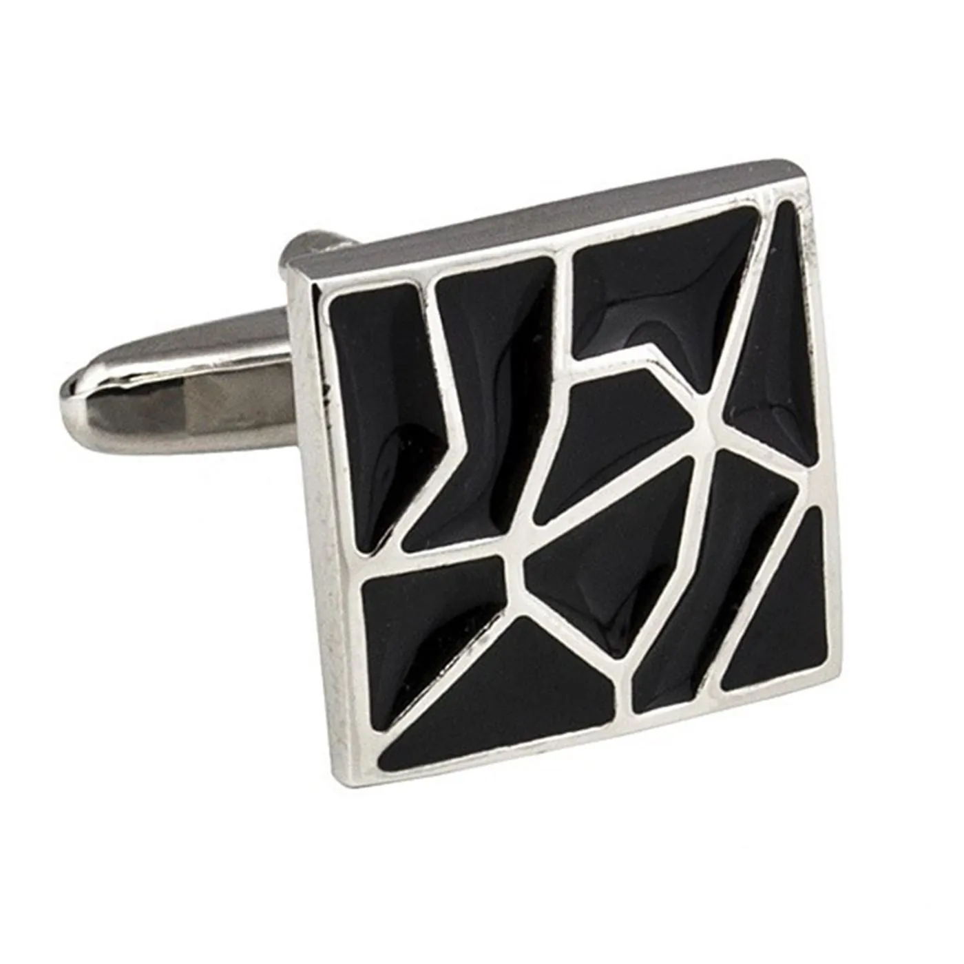 Cracked Black Cufflinks
