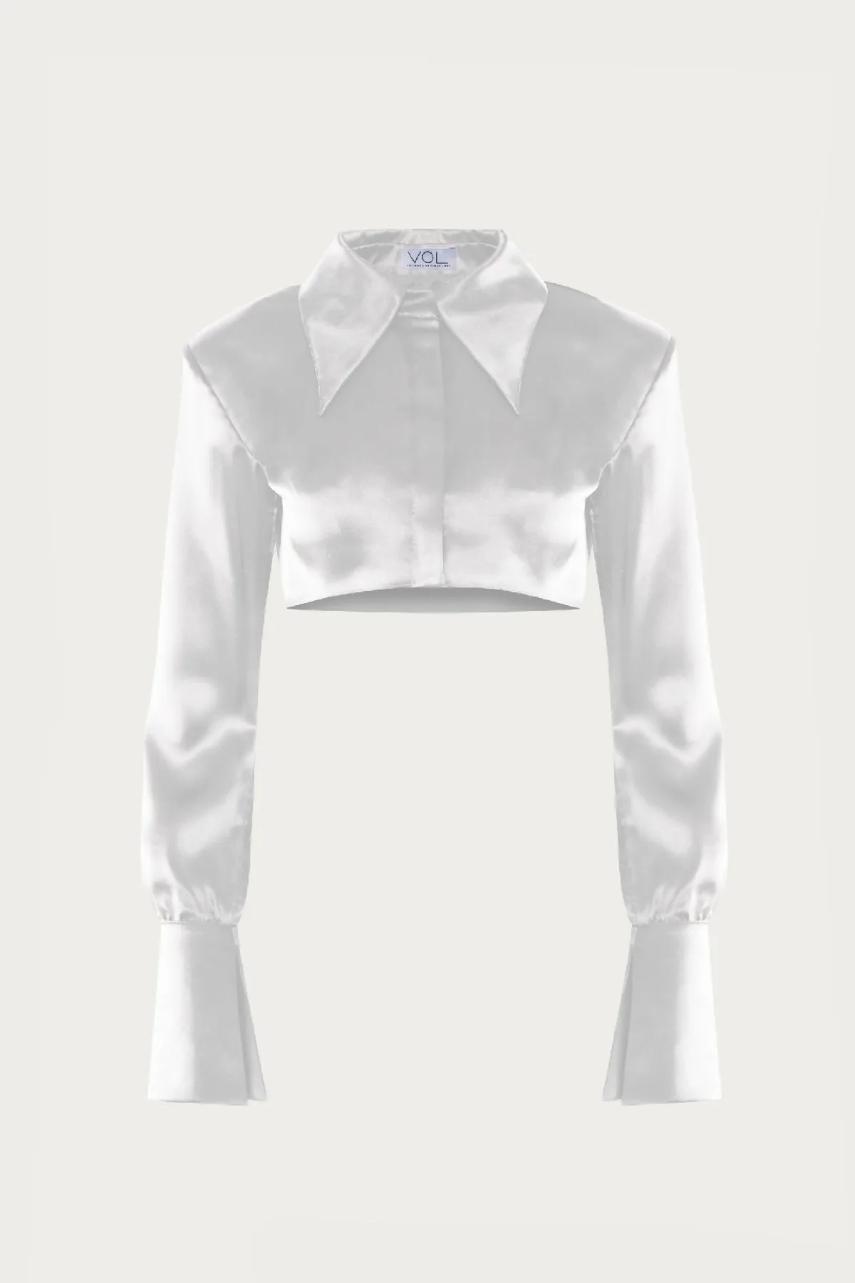 CROPPED SILK SHIRT