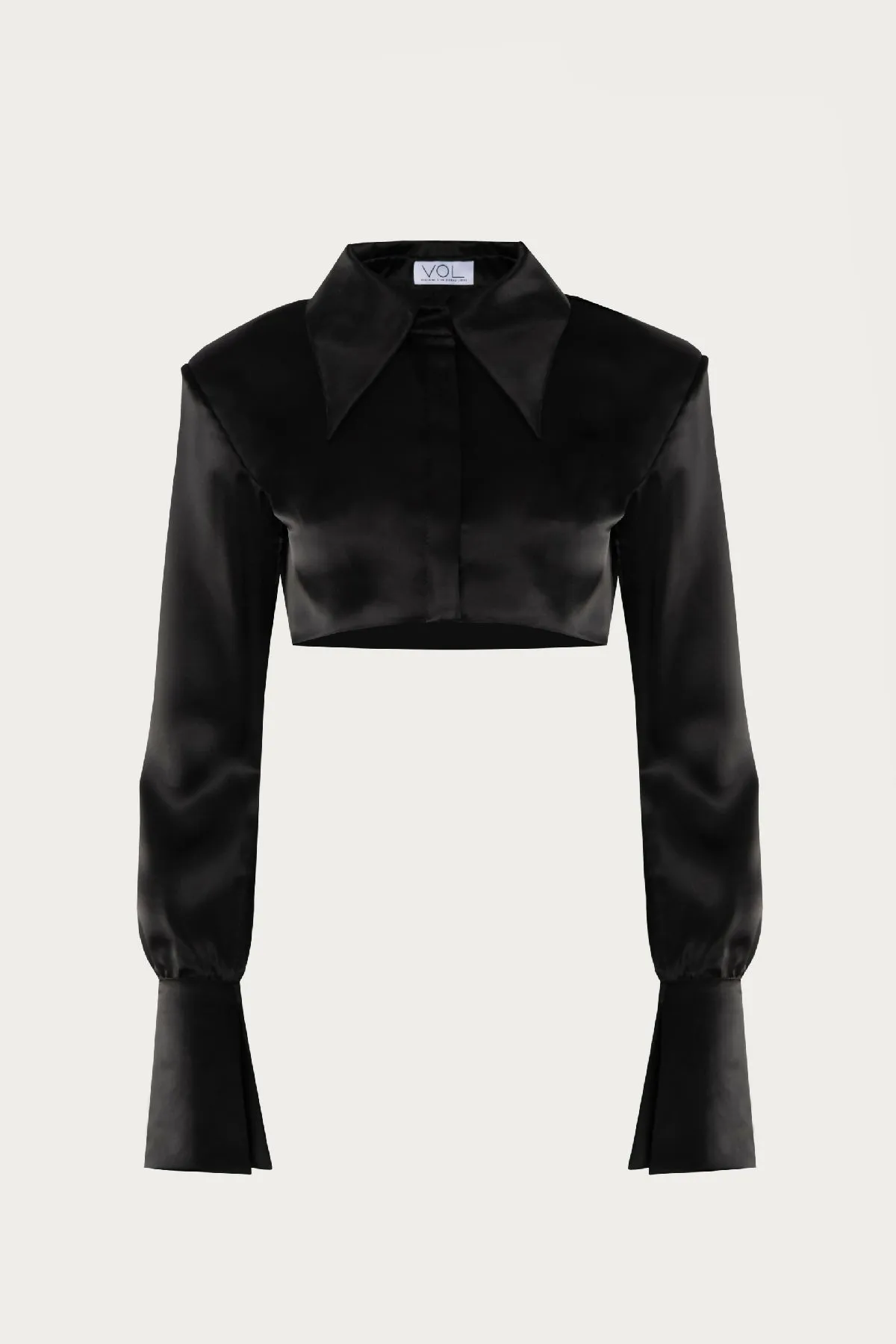 CROPPED SILK SHIRT