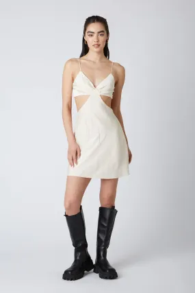 Cut Out Satin Mini Dress