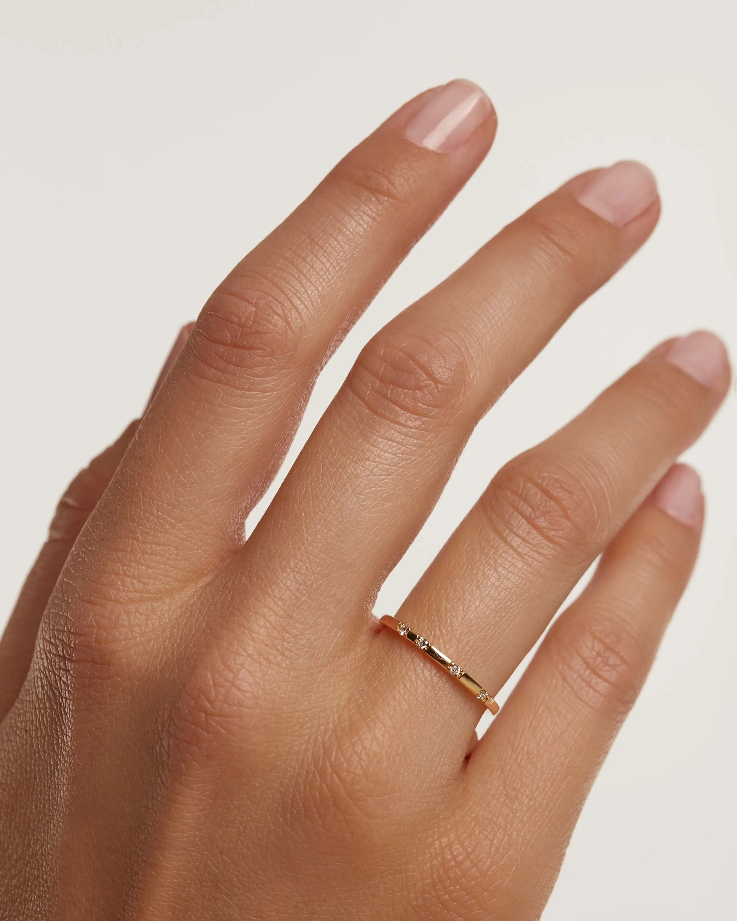 Diamonds and gold Frosty Ring