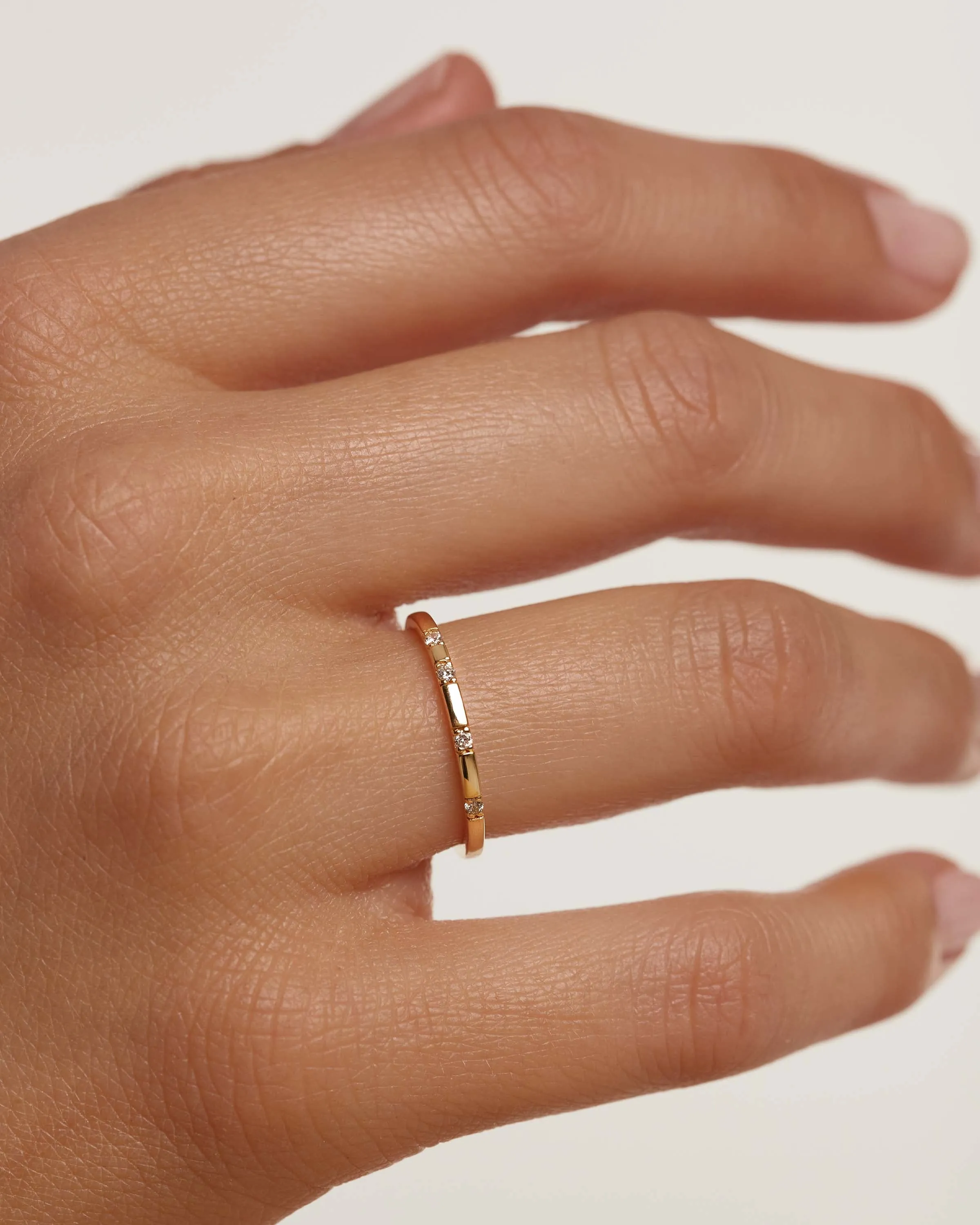 Diamonds and gold Frosty Ring