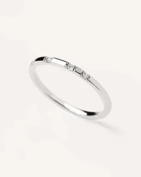 Diamonds and White Gold Frosty Ring