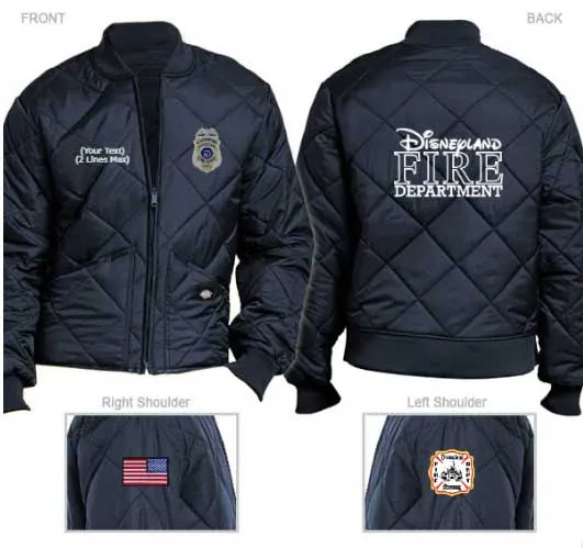 Dickies Diamond Quilted Nylon Jacket - Disney Fire Department