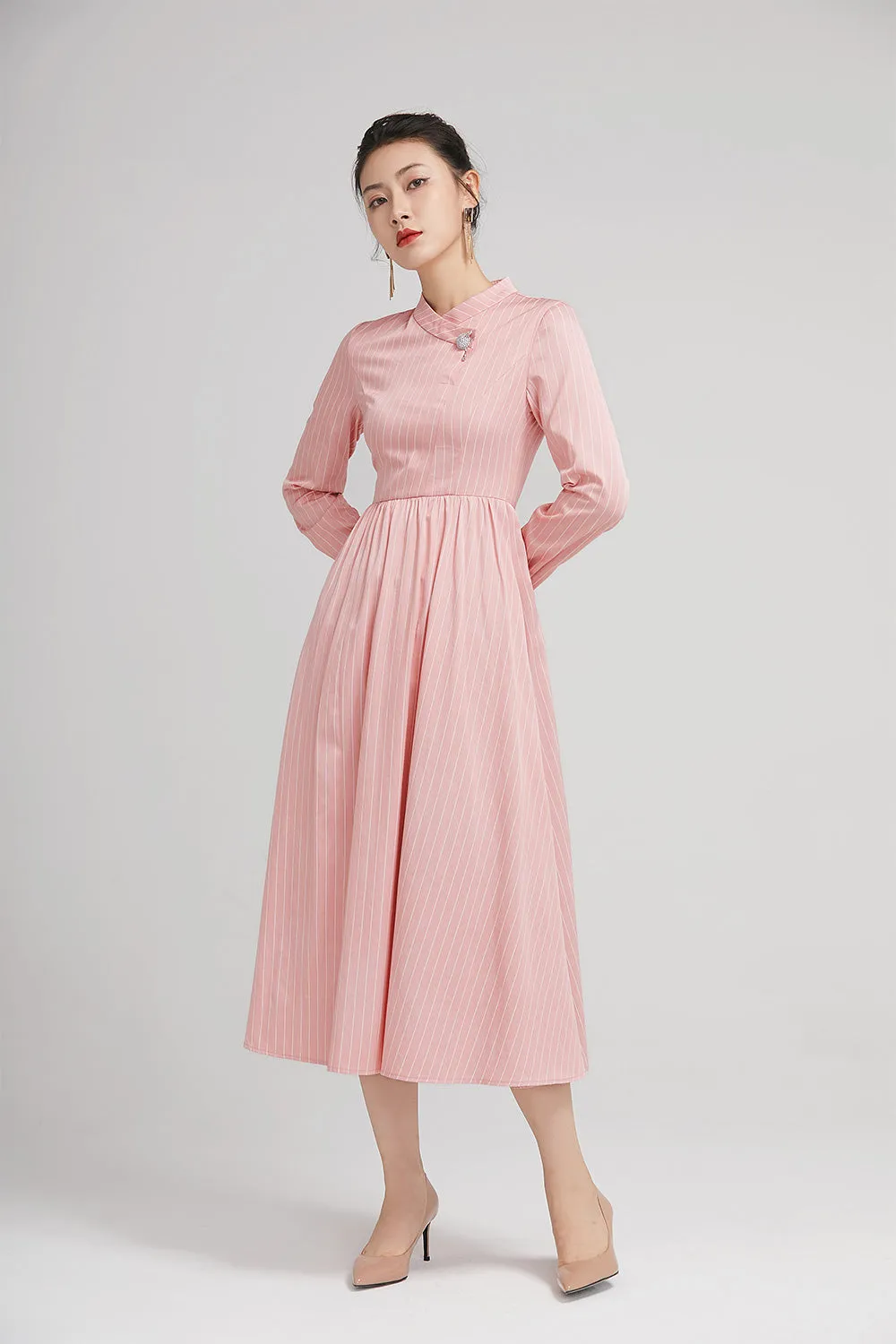 elegant summer dress  for women with long sleeves  2230