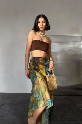 ELS Printed Elastic Waist Skirt - Colorful - Jette